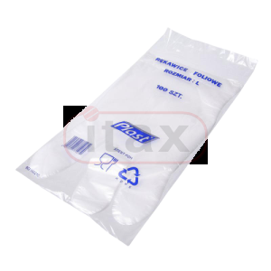 Rękawiczki foliowe HDPE a'100 rozmiar L