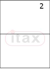 Etykiety samoprzylepne  210x148 mm  a'100 (1x2 )