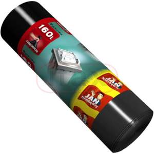 Worki na śmieci Super Mocne czarne 160l a'10 JAN NIEZBĘDNY 45mic.