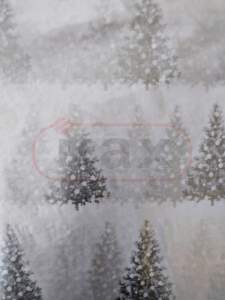 Bibuła Papier jedwabny 18 g/m2 50x75cm wzór srebrne choinki a'10 szt