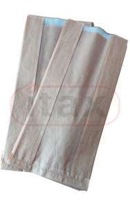 Torebki papierowe brązowe fałdowe z okienkiem 240x110x60 a'50