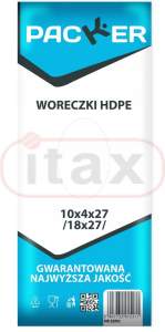 Woreczki foliowe HDPE 18x27 (10x4x27) PACKER