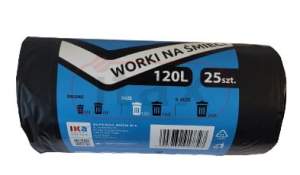 Worki na śmieci PACKER 120l czarne a'25 LDPE