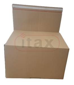 Karton fasonowy 630x370x370mm  5-warstwowy brązowy z paskiem klejącym samoprzylepnym Paczkomatu INPOST Gab. C