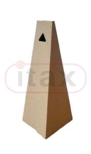 Pudełko na wino 1 butelka 150x150x390 mm brązowa karbowana STOŻEK