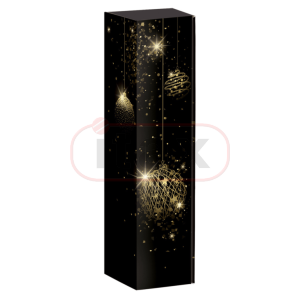 Pudełko ozdobne fasonowe CHRISTMAS DELUXE 385x92x95 mm - idealne na 1 butelkę 0,75
