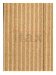 Teczka tekturowa z gumką brązowa karbowana A4