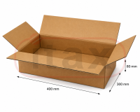 Karton do wysyłki 400x300x80 mm brązowy 3-warstwowy ITAX