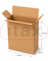 Karton 240x80x335 mm brązowy 3W wytrzymałe pudełko kartonowe
