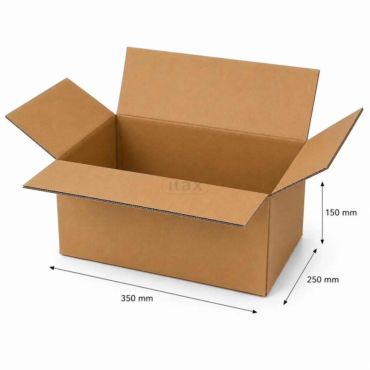 Brązowy karton klapowy 350×250×150 mm 3W do bezpiecznego transportu produktów