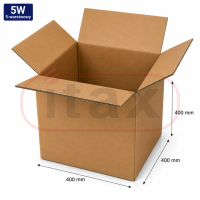 Karton z tektury falistej 400×400×400 mm brązowy 5-warstwowy