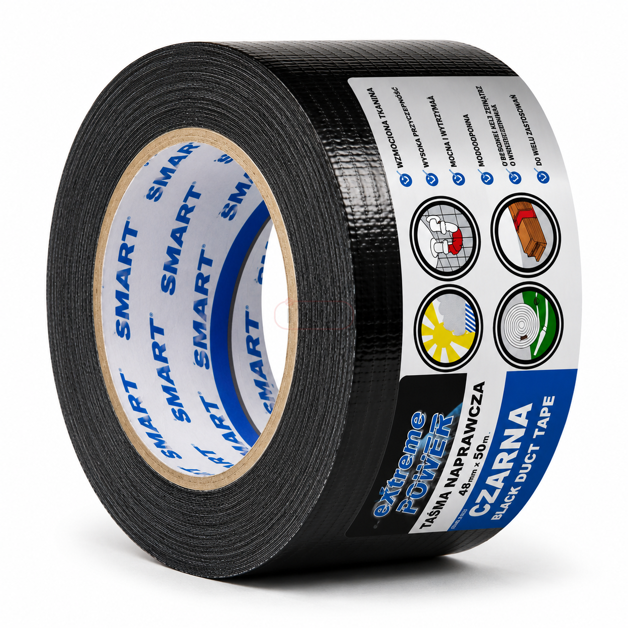 Taśma naprawcza SMART DUCT czarna 48 × 25 m ITAX