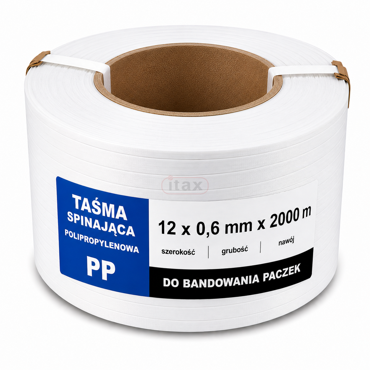 Taśma PP do bandowania 12 × 0,6 mm × 2000 m Wytrzymała taśma spinająca