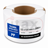 Taśma PP do bandowania 12 × 0,6 mm × 2000 m Wytrzymała taśma spinająca