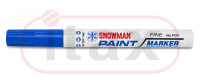 marker olejowy, marker SNOWMAN, marker niebieski, marker olejowy niebieski, marker permanentny, marker wodoodporny, marker 1-1,5 mm, marker do metalu, marker do szkła, marker do plastiku, marker do drewna, marker techniczny