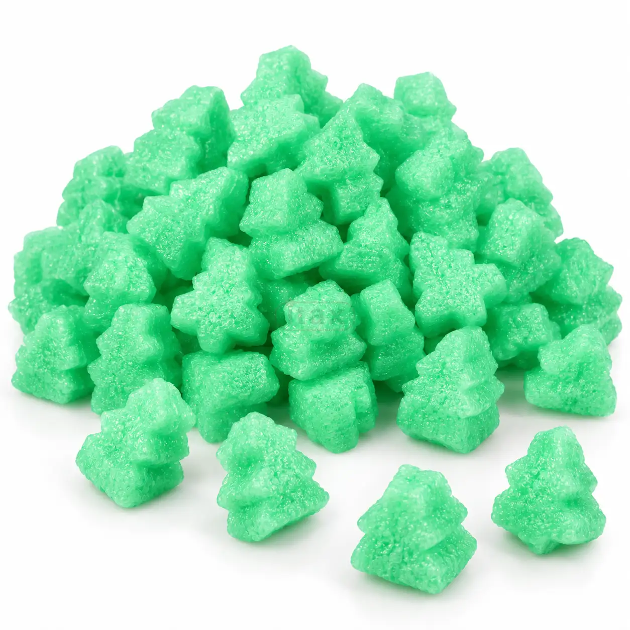 Skropak Zielony Choinki 100 g biodegradowalny świąteczny wypełniacz do paczek.png