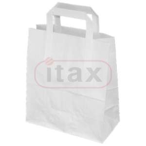 Torebka papierowa biała 30x16x40cm z uchwytem DUŻA 2