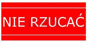 Etykiety samoprzylepne "NIE RZUCAĆ" 100szt/rol. 