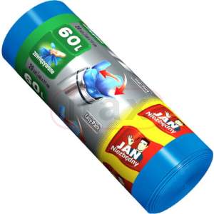Worki na śmieci Easy Pack niebieskie 60l a'20 JAN NIEZBĘDNY 18mic.