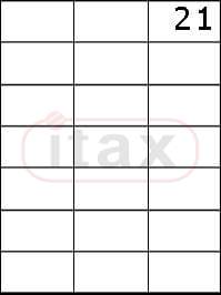 Etykiety samoprzylepne 70x42 mm a'100 (3x7)