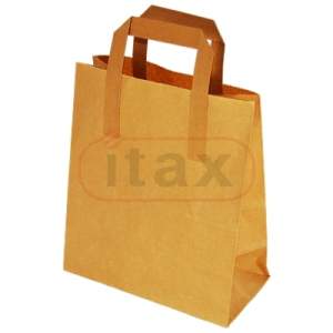 Torebka papierowa brązowa 18x8,5x23cm z uchwytem MAŁA